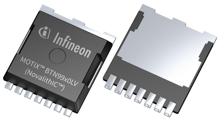 Infineon's new generation MOTIX™ single half-bridge ICs come in a 60 percent smaller package while achieving up to 47 percent lower on-resistance